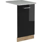 Vicco R-Line Vaatwasserfrontpaneel – 45 cm, WB Marmer Zwart hoogglans