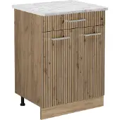 Vicco R-Line Keukenonderkast – 60 cm WB Marmer Artisanaal eiken