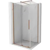 Mexen Velar schuifdouchecabine 100 x 90 , transparant, geborsteld koper - 871-100-090-01-65