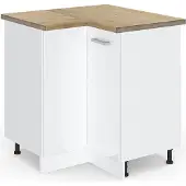 Vicco R-Line Hoekkast – 75.6 cm, WB Eik Wit Hoogglans