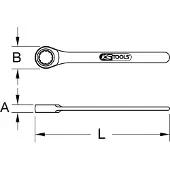 Ks Tools 9641012 964.1012 Enkelvoudige ringsleutel Sleutelbreedte (metrisch) 12 mm