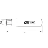 Ks Tools 129.2321 Ronde gaten, 21 mm (Ø x l) 21 mm x 156 mm