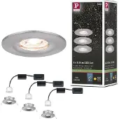 Paulmann 94301 EBL Nova mini Coin LED-inbouwlamp Set van 3 stuks LED-module LED vast ingebouwd 4 W IJzer