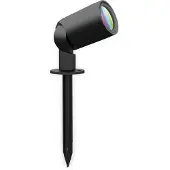 Müller-Licht LED buitenspot Flores XL, IP44, CCT, RGB dimbaar, zwart, Kunststof