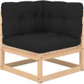 vidaXL 6-delige loungeset voor de tuin met kussens, gemaakt van massief grenenhout