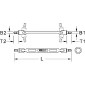 Ks Tools 517.0342 5170342 Dubbele scharniersleutel 5 - 6 mm Uitvoering Buiten-zeskantprofiel 218 mm 1 stuk(s)