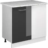 Vicco R-Line Hoekkast – 86 cm, WB Marmer Antraciet Hoogglans