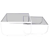 Ebuy24 Rocker salontafel set van 2 wit.