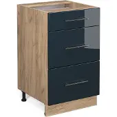Vicco Fame-Line Keukenkasten – 50 cm zonder werkblad Donkerblauw hoogglans