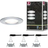 Paulmann Inbouwspot Led Nova Rond Aluminium Ip44 51mm Gu10 3x6,5w