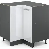 Vicco R-Line Hoekkast – 75.6 cm zonder werkblad Wit Hoogglans