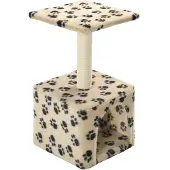 vidaXL Kattenkrabpaal met sisal krabpaal 55 cm pootafdrukken beige