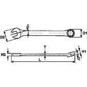 Teng Tools 600522 Ringsteeksleutel - 22 x 260mm