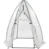 En.casa Tuinkas Hunze foliekas 183xØ160 cm wit en groen
