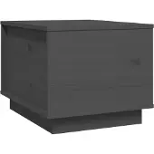vidaXL Salontafel 40x50x35 cm massief grenenhout grijs