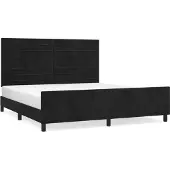 vidaXL Bedframe zonder matras 160x200 cm fluweel zwart