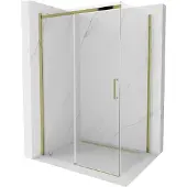 Mexen Omega schuif douchecabine 120 x 90 , transparant, goud - 825-120-090-50-00