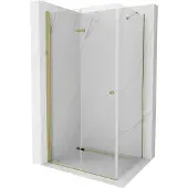 Mexen Lima inklapbare douchecabine 70 x 100 cm, transparant, goud - 856-070-100-50-00
