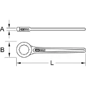 Ks Tools 9637540 963.7540 Enkelvoudige ringsleutel Sleutelbreedte (metrisch) 27 mm