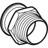 Geberit Technologie voor pijpaansluitingen, Mapress Roestvrij stalen adapter, overgang 42 mm buitendraad - 31710 (Persaansluiting)