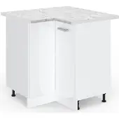 Vicco R-Line Hoekkast – 75.6 cm, WB Marmer Wit Hoogglans
