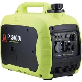 Pramac -generator P 3000 i, benzine, tankinhoud 10 l, 2,3 kW, 230 V, 61 dB, handmatige start, 2 stopcontacten