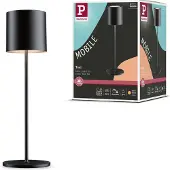 Paulmann Acculamp Tuni IP44 dimbaar 2700K Zwart mat