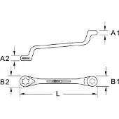 Ks Tools 9110366 911.0366 Dubbele ringsleutel Sleutelbreedte (metrisch) 20 - 24 mm