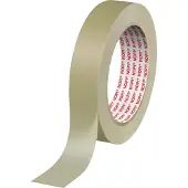 NOPI Universeel afdektape | licht gecrêpt | lichtbeige | lengte 50 m | breedte 25 mm | wiel | 12 stuks - 04349-00001-00 04349-00001-00