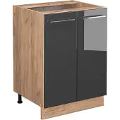 Vicco Fame-Line Keukenonderkast – 60 cm zonder werkblad Antraciet Hoogglans