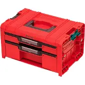Qbrick PRO Lade 2 Gereedschapskoffer 2.0 Expert RED ULTRA HD Gereedschapskoffer 450 x 310 x 244 mm 14 l stapelbaar IP54 met 2 laden