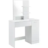 En.casa Kaptafel Krugersdorp met spiegel 137,5x90x38 cm wit