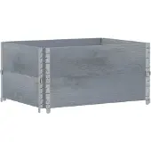 vidaXL Palletopzetranden 2 st 80x60 cm massief grenenhout grijs