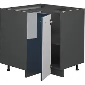Vicco Fame-Line Hoekonderkast – 80.5 cm, WB Eik Donkerblauw hoogglans