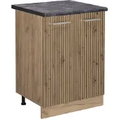 Vicco Keukenonderkast R-Line Artisanaal eiken 60 cm , WB Antraciet, Model 49112