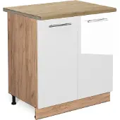 Vicco Fame-Line Wastafelkast – 80 cm, WB Eik Wit Hoogglans