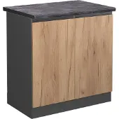 Vicco R-Line Wastafelkast – 80 cm, WB Antraciet Krachtige eik goud