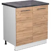 Vicco Fame-Line Wastafelkast – 80 cm, WB Antraciet Krachtige eik goud