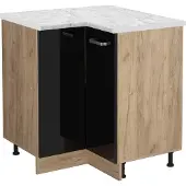 Vicco R-Line Hoekkast – 75.6 cm WB Marmer Zwart hoogglans