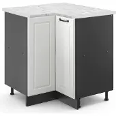 Vicco Hoekkast R-Line Wit Landhuis 75.6 cm , WB Marmer, Model 46826