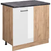 Vicco R-Line Hoekkast – 86 cm, WB Antraciet Wit Hoogglans