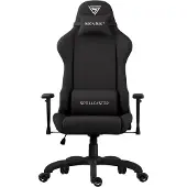 Sense7 Zaklínač FUKU gaming stoel, gaming fauteuil, kantoorkruk, ergonomische kantoorkruk, draaibare stoel met hoofdsteun, maximaal draagvermogen 120 kg, zwarte kleur