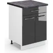 Vicco Fame-Line Keukenonderkast – 60 cm met lade, WB Antraciet Antraciet Hoogglans