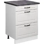 Vicco Keukenonderkast R-Line Wit Landhuis 60 cm met laden, WB Antraciet, Model 45850