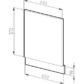 Vicco R-Line Frontpaneel – 45 cm zonder werkblad Wit Hoogglans