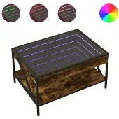 vidaXL Salontafel met Infinity LED 70x50x38 cm gerookt eikenkleurig