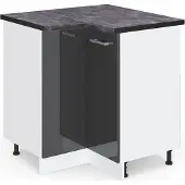 Vicco R-Line Hoekkast – 75.6 cm, WB Antraciet Antraciet Hoogglans