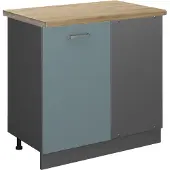 Vicco R-Line Hoekkast – 86 cm, WB Eik Blauw-grijs