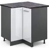 Vicco R-Line Hoekkast – 75.6 cm, WB Antraciet Wit Hoogglans