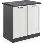 Vicco Wastafelkast R-Line Wit Landhuis 80 cm , WB Antraciet, Model 46420